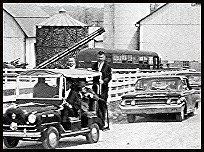 Eisenhower touring farm with the Secret Service. Eisenhower touring farm with the Secret Service.