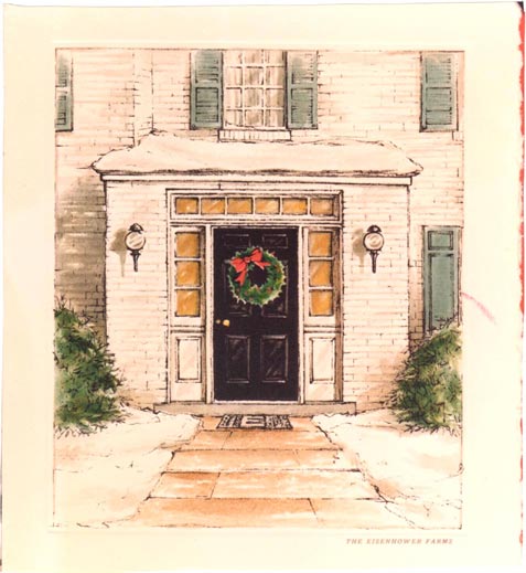 Eisenhower home Christmas card