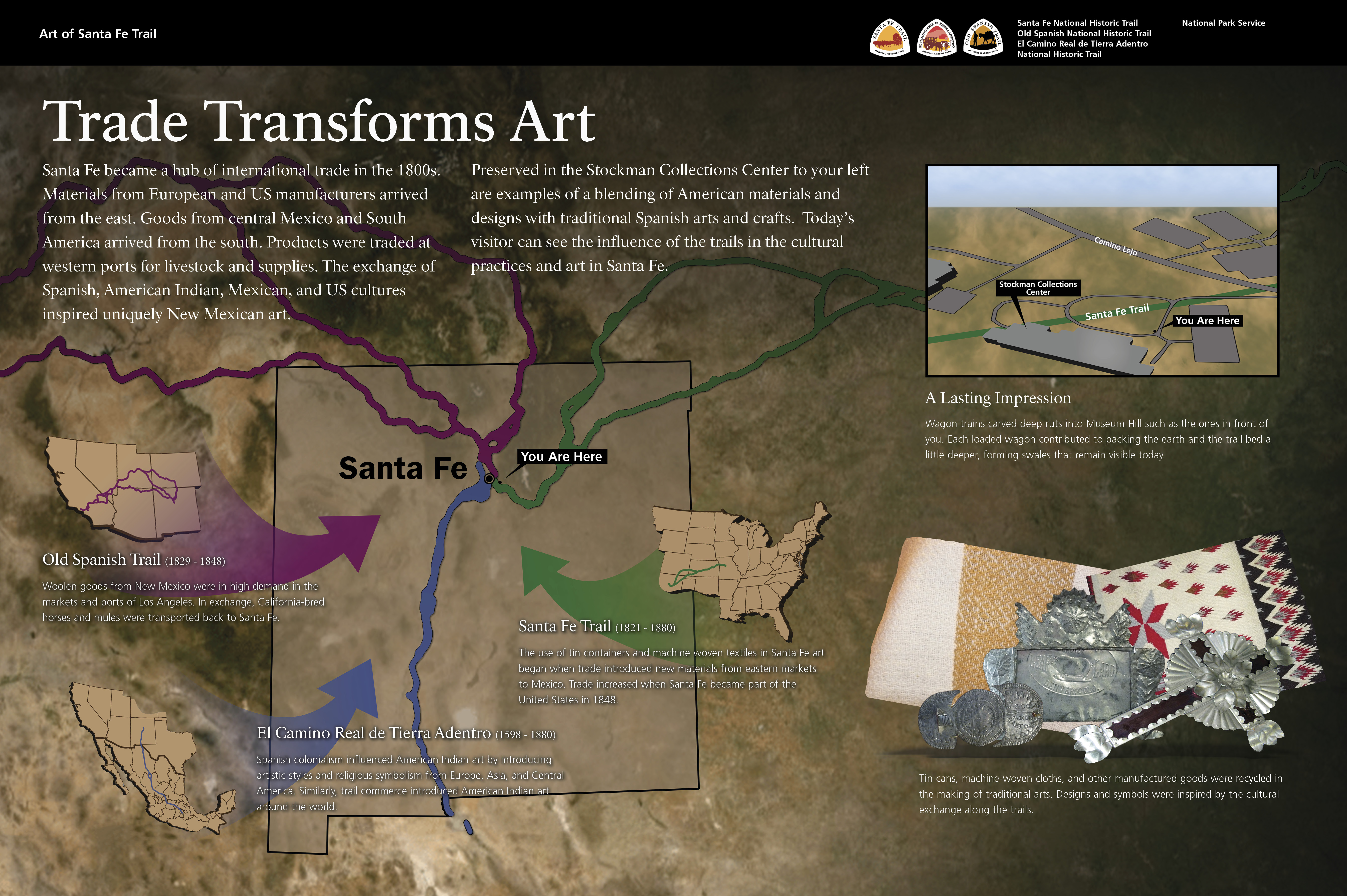 Wayside interpretive exhibit, full audio description is available.