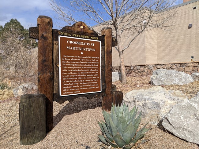 State Historic Marker "Crossroads at Martineztown"