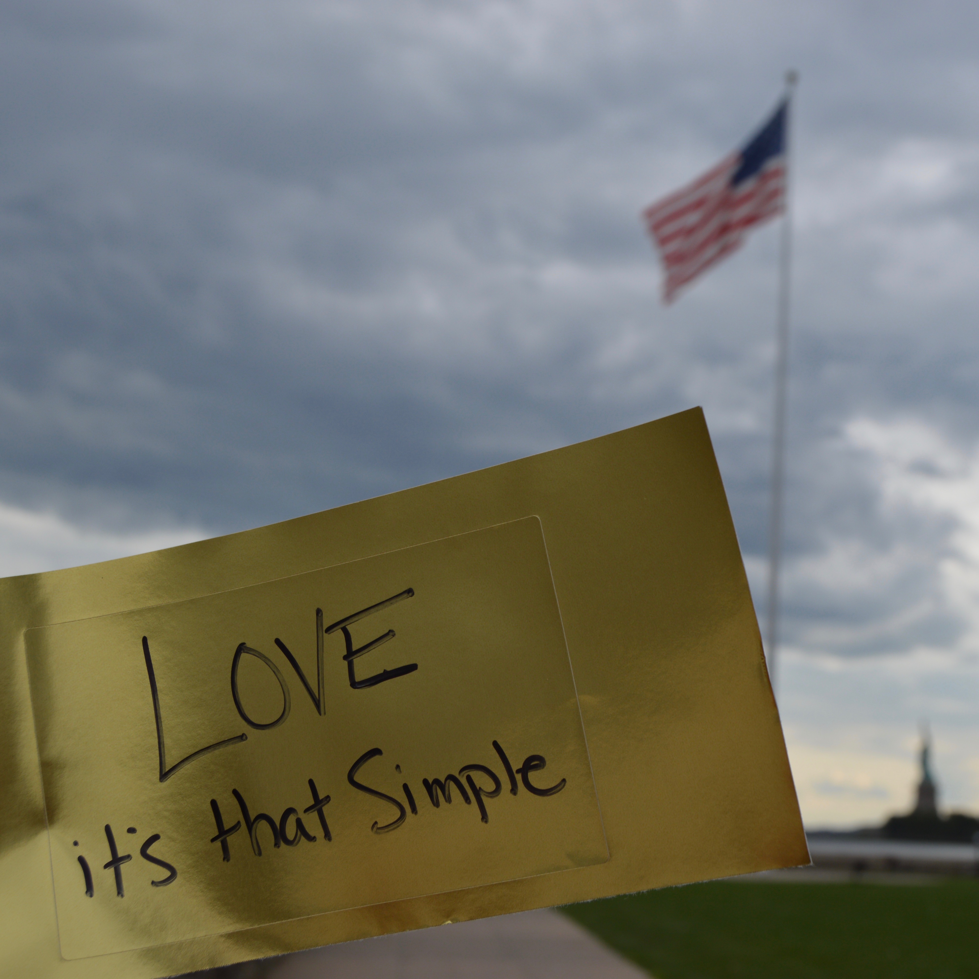 Gold brick with message from visitor.