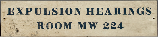 Detention sign displayed on Ellis Island