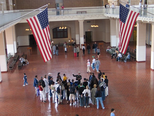 Ranger tour in the Registry Room, also know as the Great Hall.