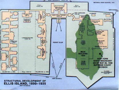 Map Of Ellis Island