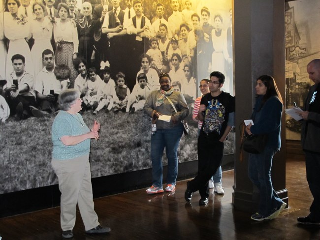 Student tour on Ellis Island