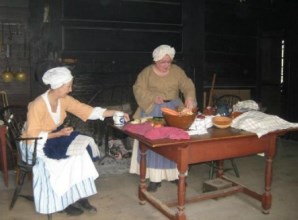 Volunteers at the Wick House.