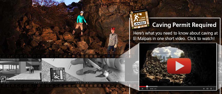 Click to watch a video about caving at El Malpais Click to watch a video about caving at El Malpais