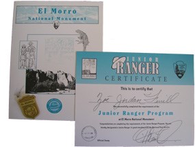 This junior ranger badge, certificate, and book can be yours!
