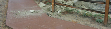 Image of rocks that fell on the trail