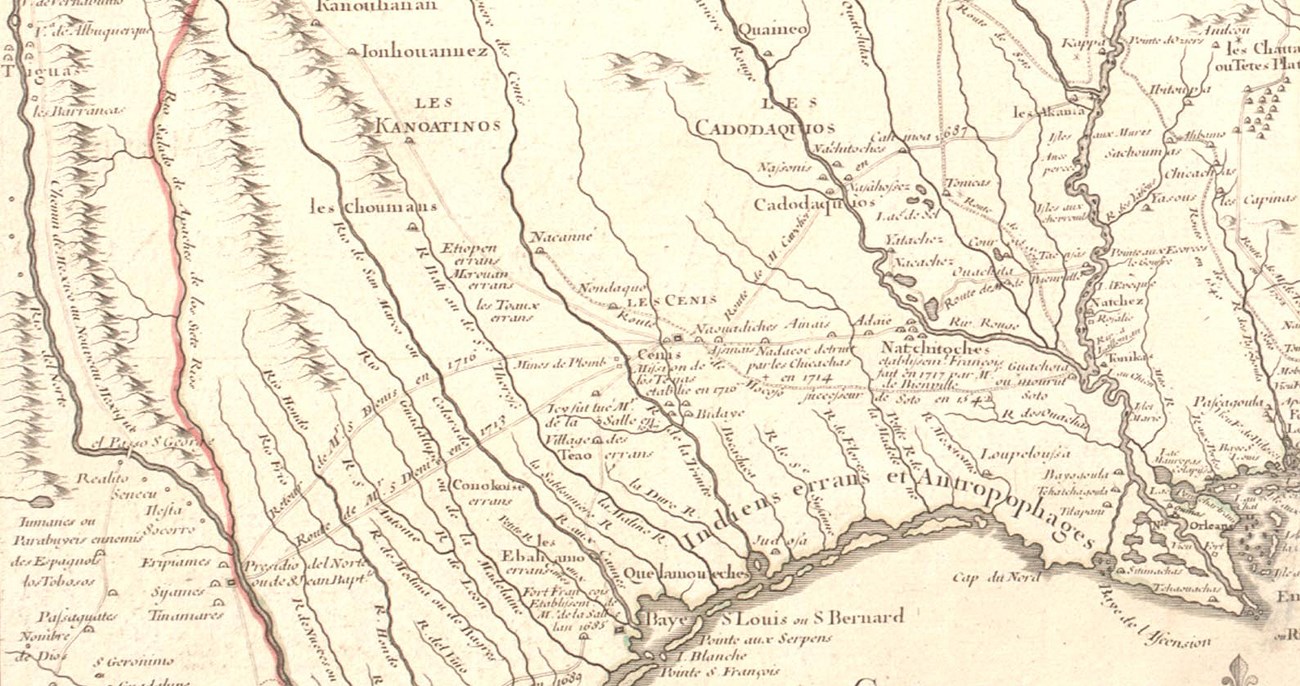 1718 Carte de la Louisiane map