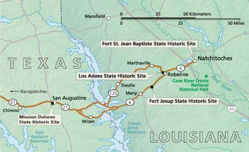 Texas-Louisiana Border Itinerary - El Camino Real de los ... - 504 x 308 jpeg 41kB