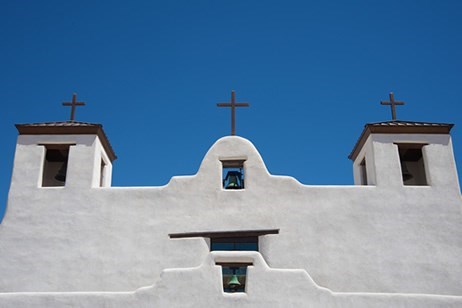 top of white church