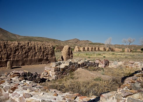 remains of walls of fort