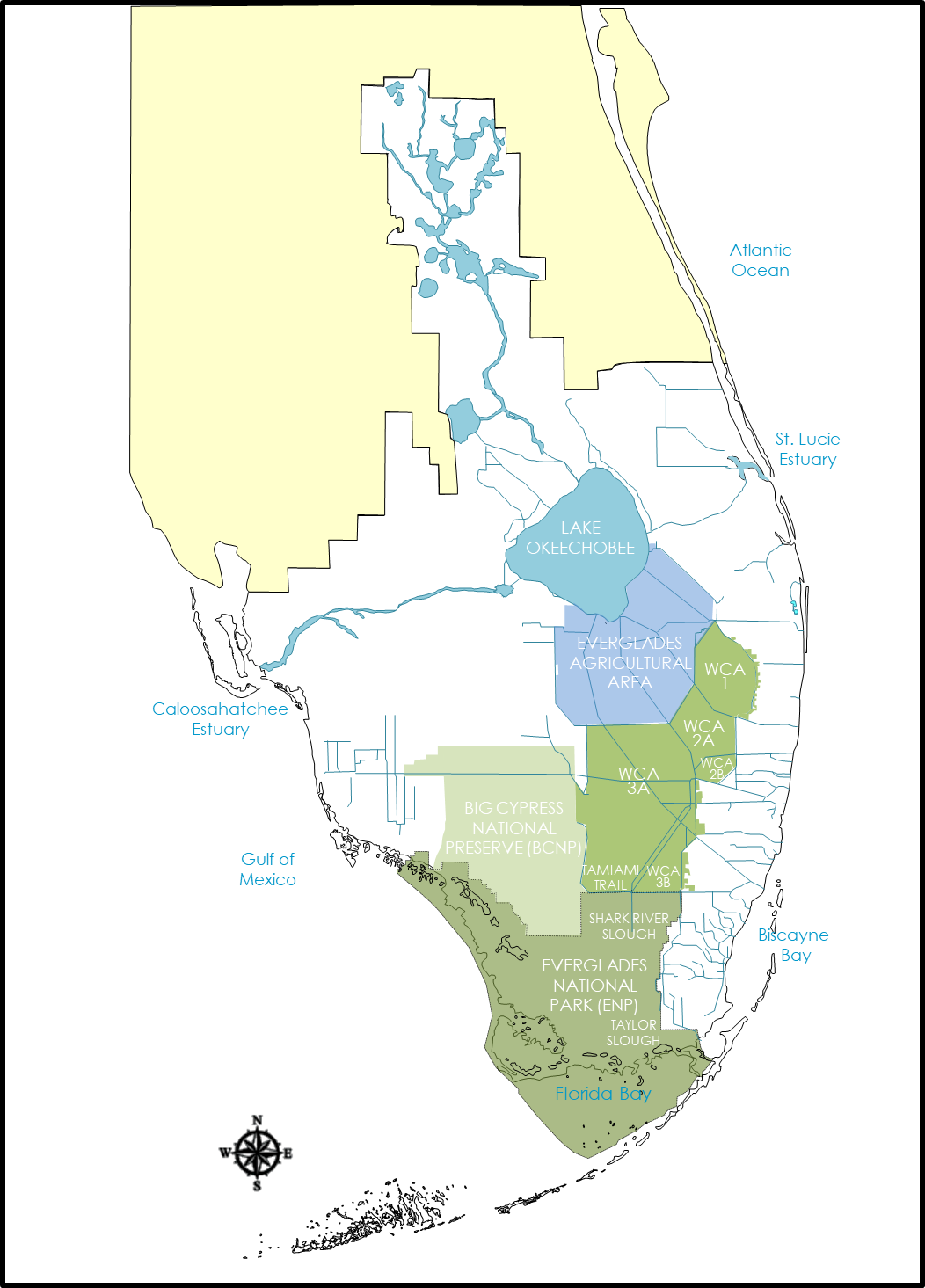 South Florida Features Map