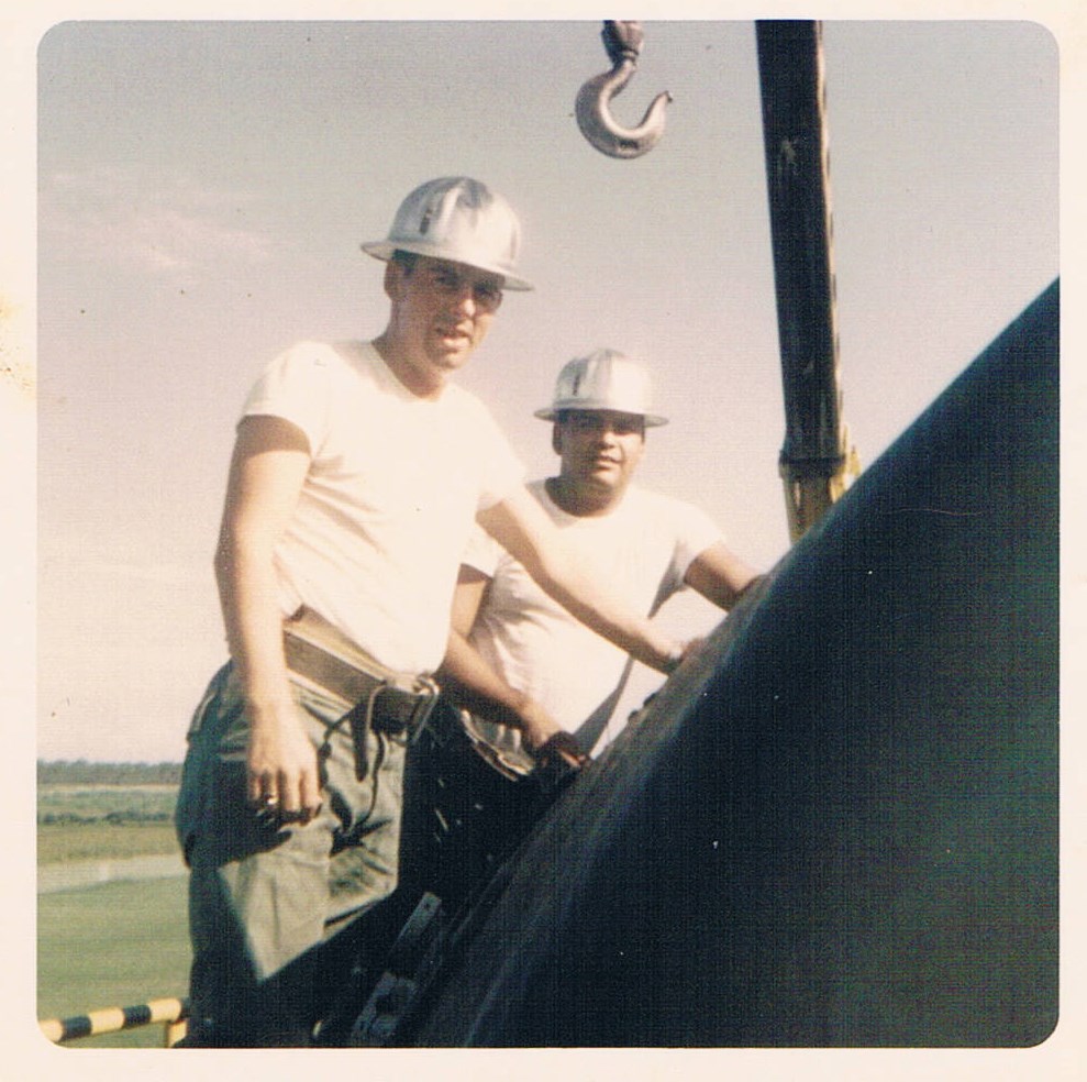 Ray Ferrell (FG) and Sgt Valpando at ABAR 1968