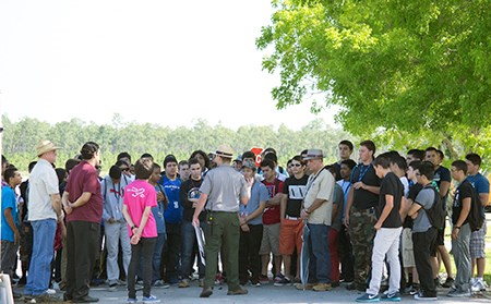 Students from the George P Baker aviation school visited Everglades national Park today