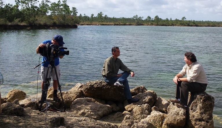 Park Scientist being interviewed by Documentary Film Operation