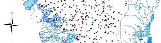 Map of Original Everglades Soil Mapping Sites