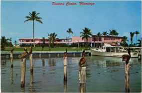 Vintage postcard of the Flamingo Visitor Center