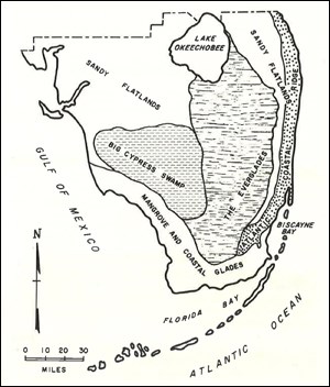 Map of historic south Florida ecosystem