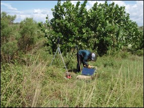 Acoustic monitoring technician at Eco Pond site