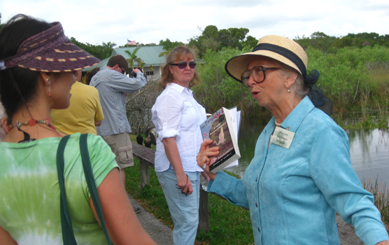 Barbara Hedges portraying Marjorie Stoneman Douglas at Vintage Day