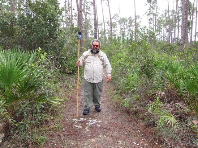 Artist Jose Elias collecting sounds of the Everglades
