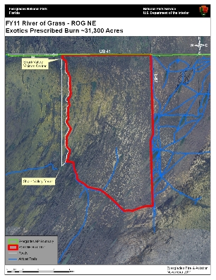 Map of Prescribed Burn Nov 29 and 30