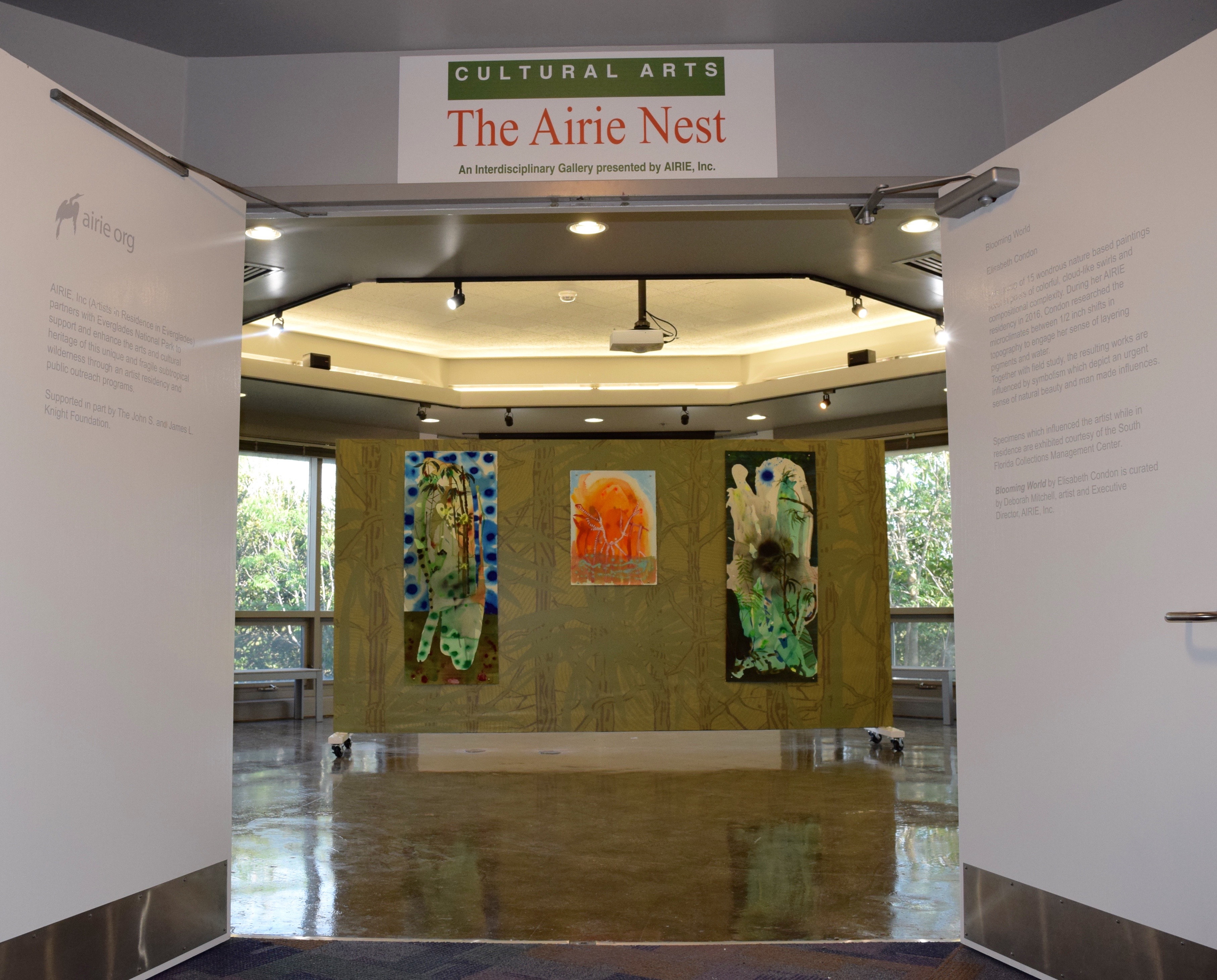 entrance to the AIRIE Nest art gallery entrance to the AIRIE Nest art gallery