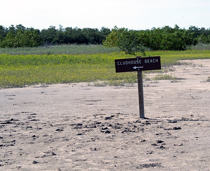 Coastal Prairie Hiking Trail club house sign