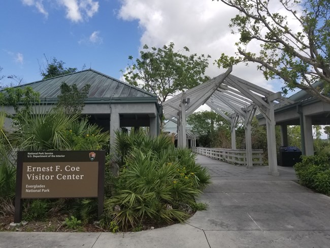 entrance to the Ernest F. Coe Visitor Center