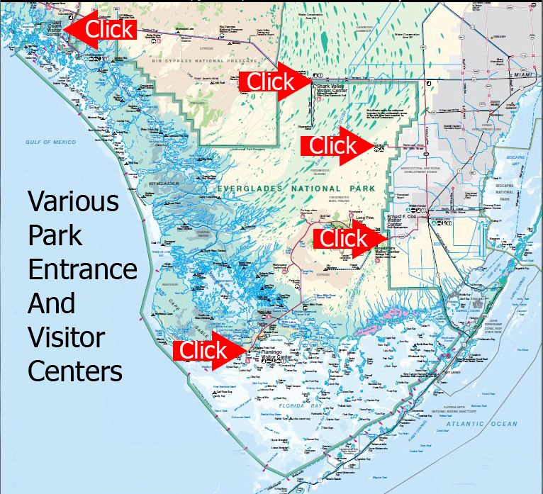 Everglades National Park Florida Map