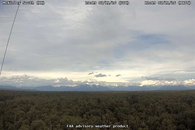 McKinley South Denali View: Official NPS Air Quality webcam for Denali National Park. Current NPS image labeled McKinley South with a Denali-area view from the Parks Highway...