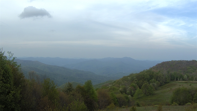 13) Purchase Knob NC, USA looking east towards Asheville {640 x 480px} (National Park) 265 deg, 37 miles, 5220ft