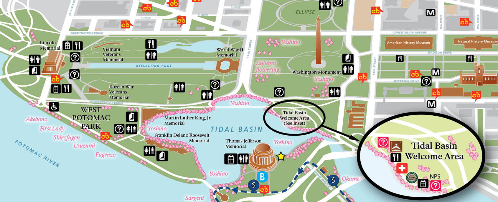 Map image of festival locations