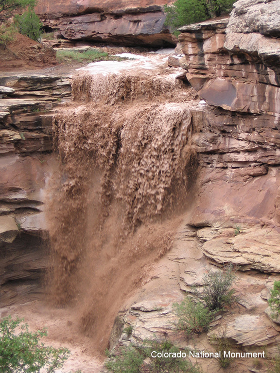 Example of Surface Runoff - Image of a Waterfall