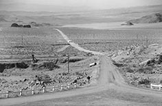 Dirt road in the desert.