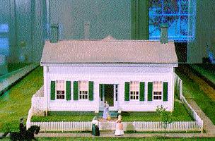 Model of Lincoln Home as it may have appeared when purchased in 1844
