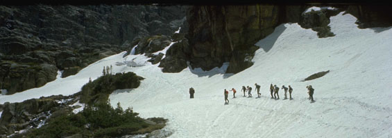 hiking on Taylor Glacier