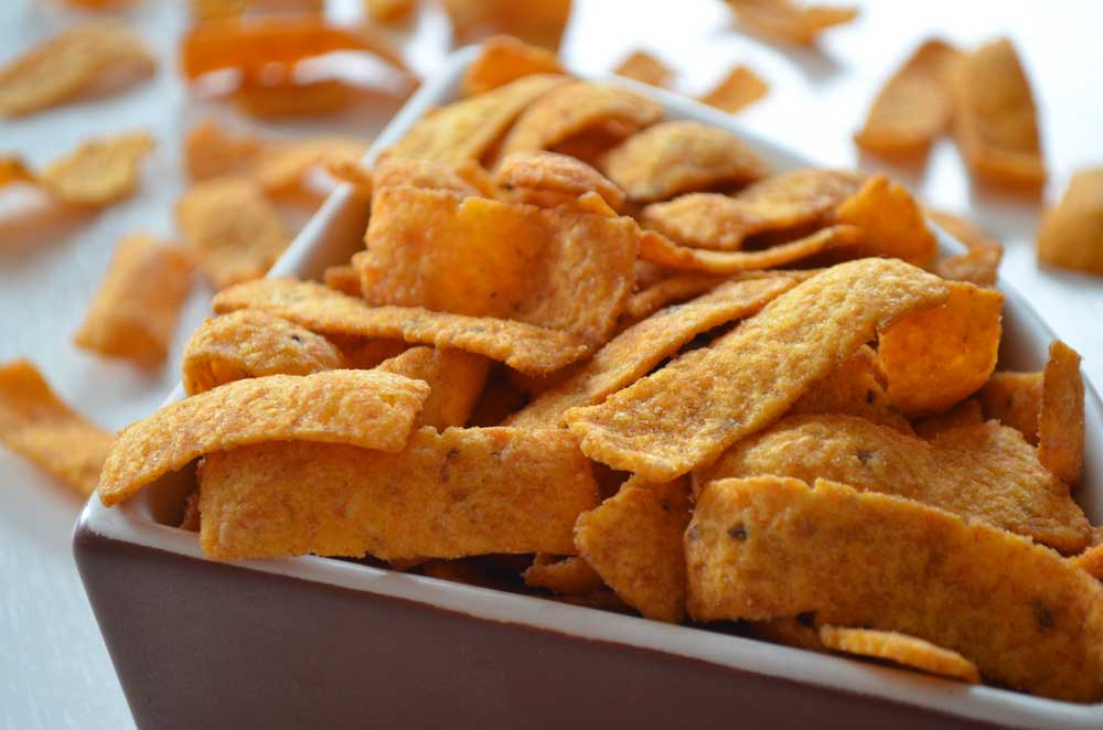 Bowl of Fritos corn chips.