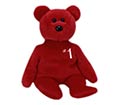 A red Beanie Baby.