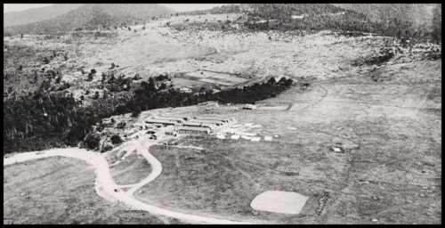 Aerial view of the Big Meadows campsite.
