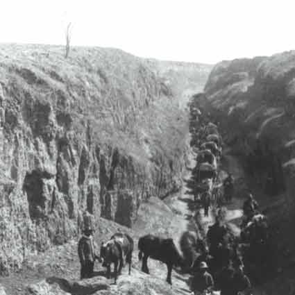 A mining trench.