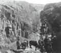 A mining trench.