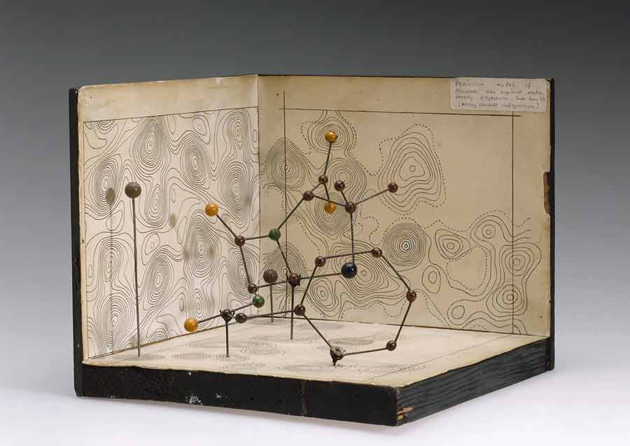 Dorothy Hodgkin's model of penicillin's structure.