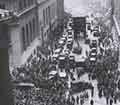 Crowd gathering on Wall Street after the 1929 crash.