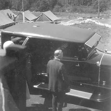 Hoover traveling to Rapidan Camp.