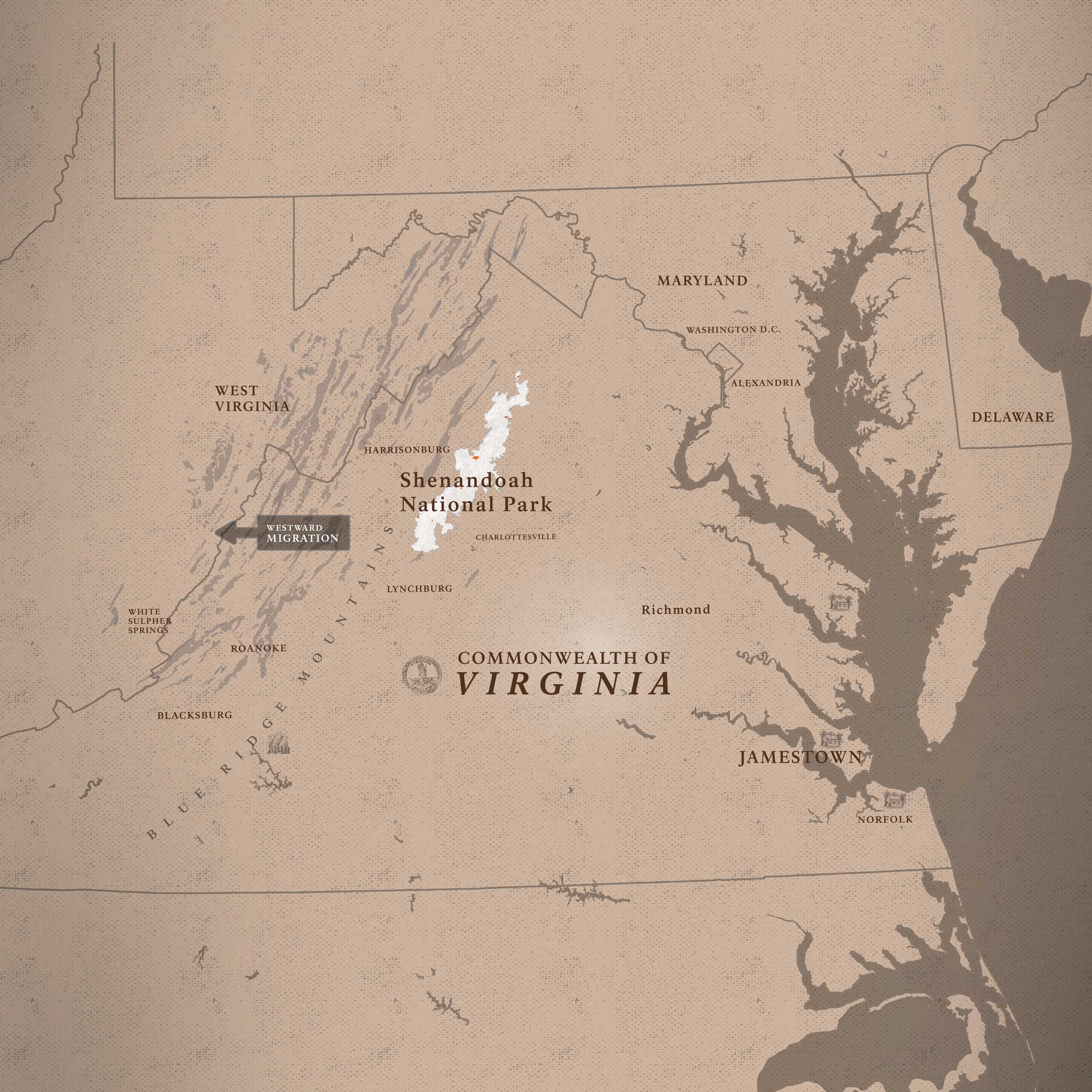 Map of Virginia