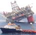 Damaged Deepwater Horizon oil rig