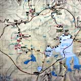 Caldera boundary outlined on park map